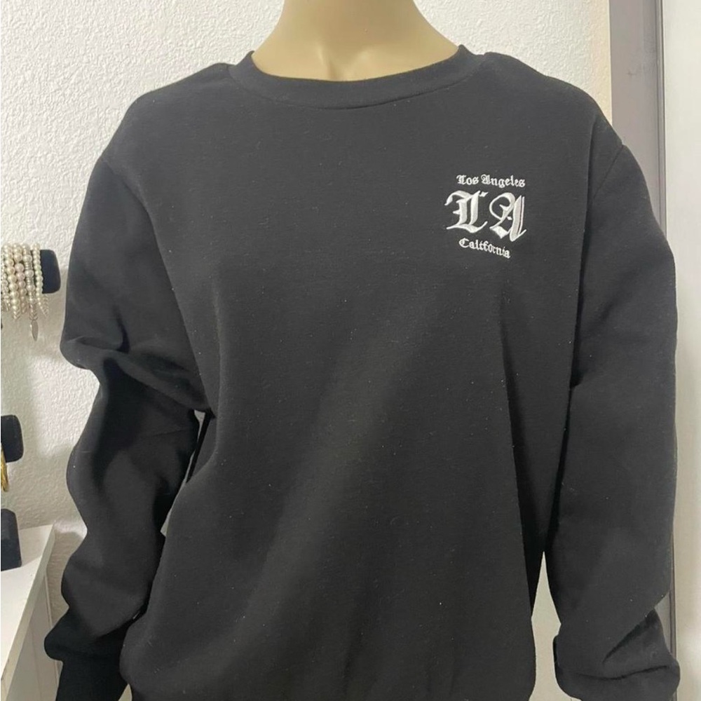 LA Graphic Crewneck Sweatshirt - Black